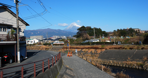新町橋から見た富士山